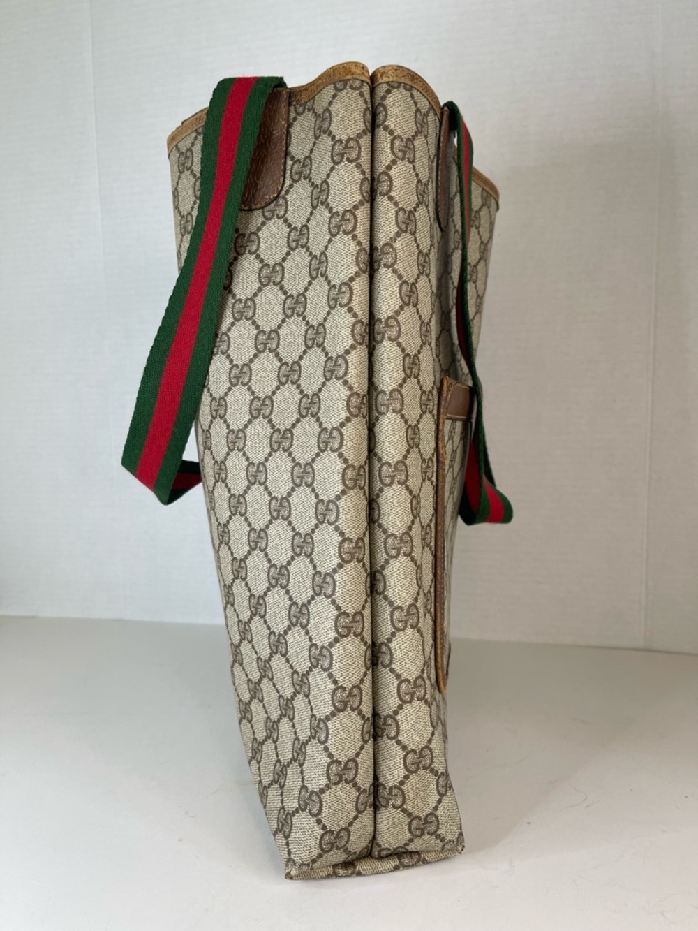 GUCCI CC MONOGRAM SHERRY LINE TOTE - Picture 6 of 15